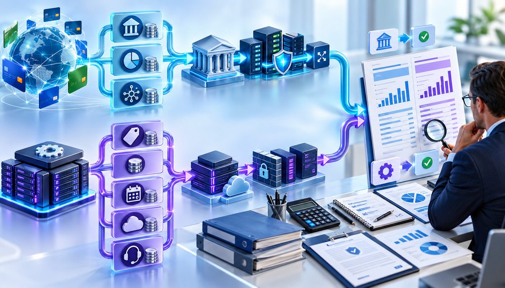 Processor markup and network pass-through costs compared on a merchant statement